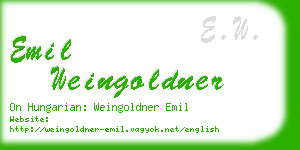 emil weingoldner business card